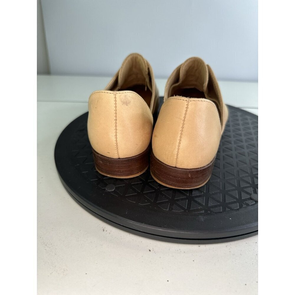 Nisolo Brandy Beige Leather Emma d'Orsay Oxford Flat Slip On Point Toe Sz 6 - Picture 3 of 7
